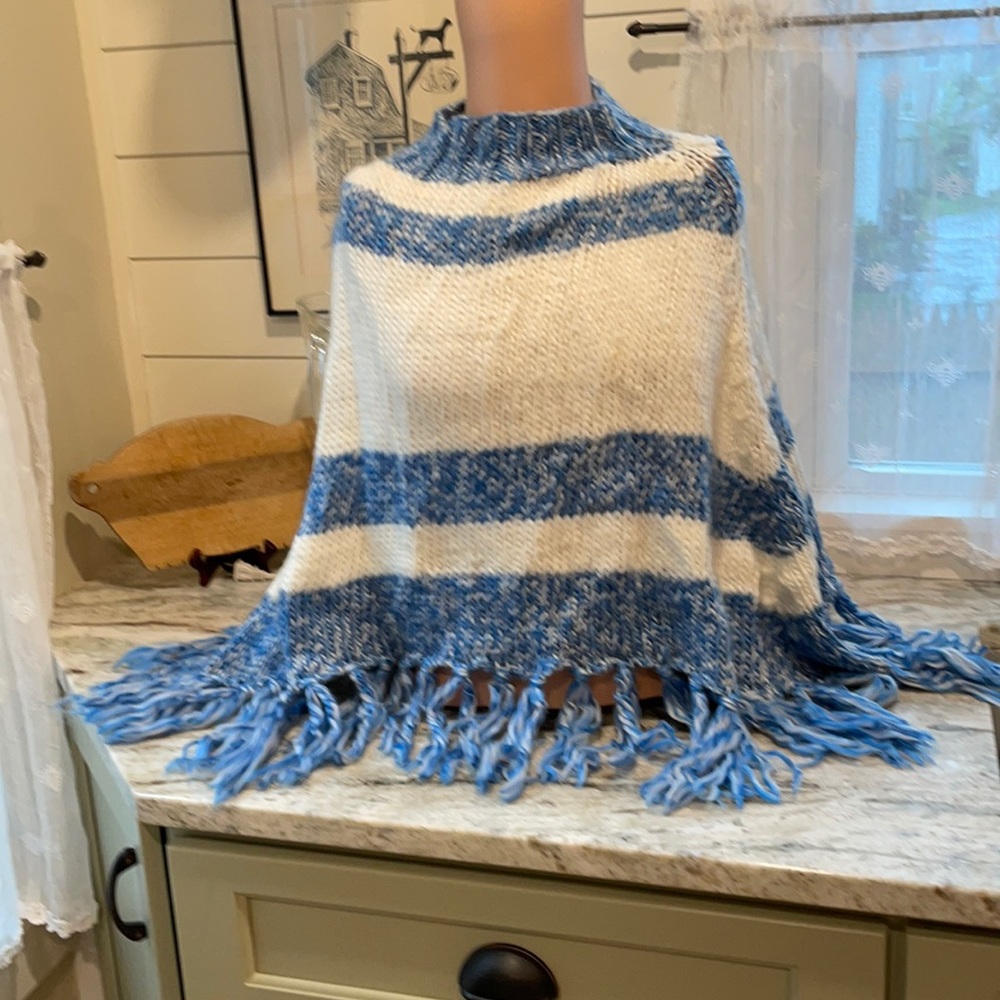 Knit poncho